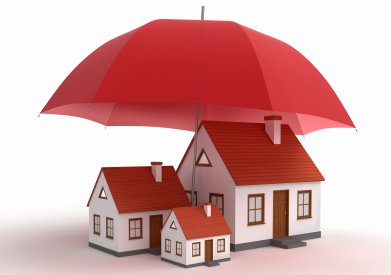 umbrella over house